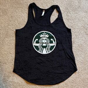 Starbucks funny workout tank top